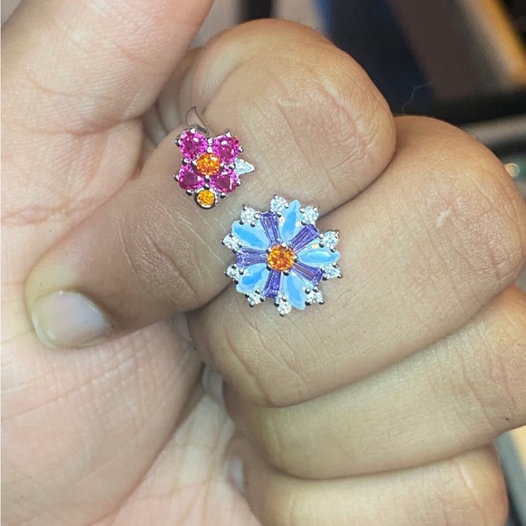 S925 unique designer multi-gems open end ring - Picture 7 of 12